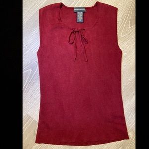 Red Silk Sweater Vest Banana Republic- Women’s XS
